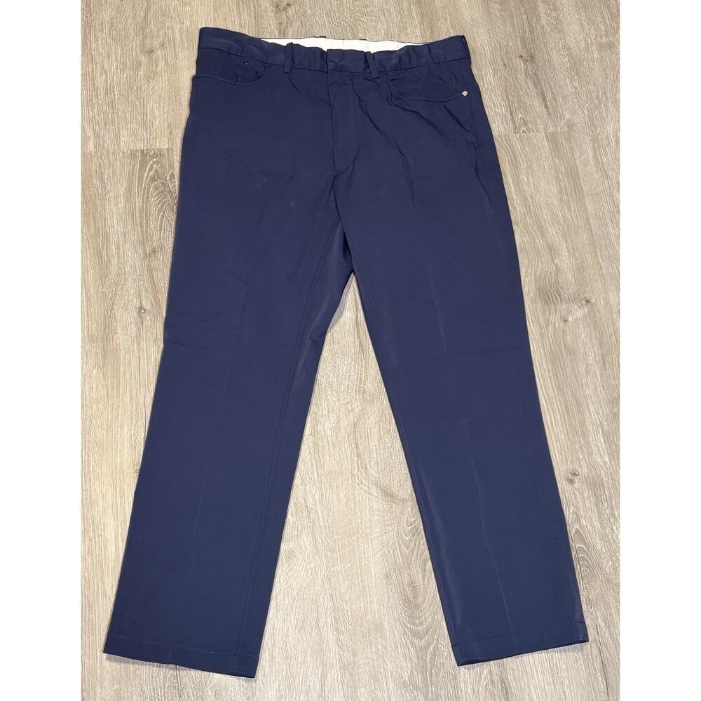 RLX Ralph Lauren Golf Pant Men Sz 32x30 Blue Polyester Performance Travel Casual